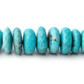 6-10mm Sleeping Beauty Turquoise Faceted Rondelle Beads 16 inch 100 pieces AA