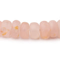 6-11mm Matte Morganite Plain Rondelle Beads 16 inch 78 pieces