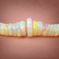 6-13.5mm Ethiopian Opal Faceted Heishi Beads 16 inch 182 pieces AAA