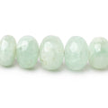 6-13mm Green Beryl Plain Rondelle Beads 18 inch 81 pieces AA