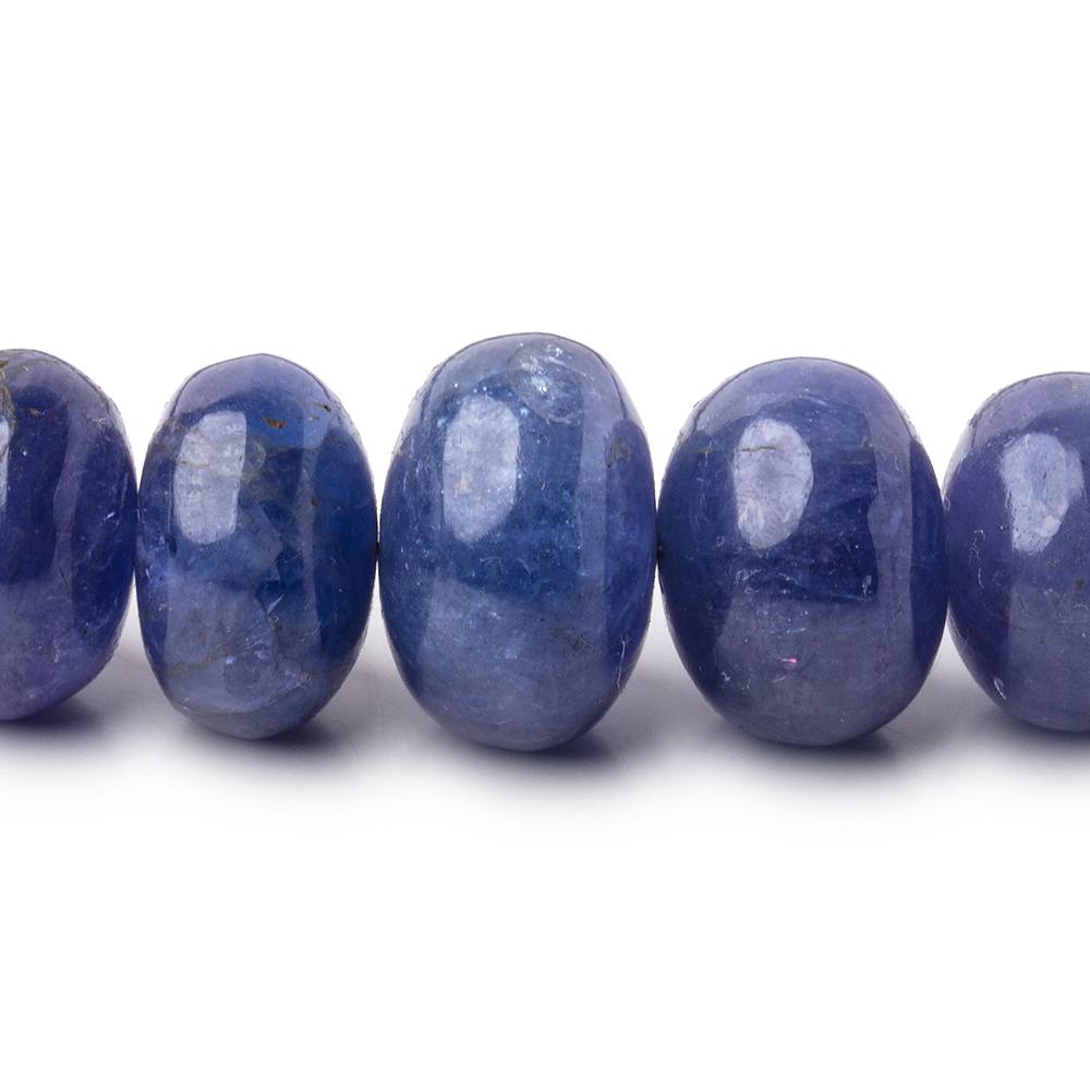 6-14mm Tanzanite Plain Rondelle Beads 18 inch 75 pieces AA