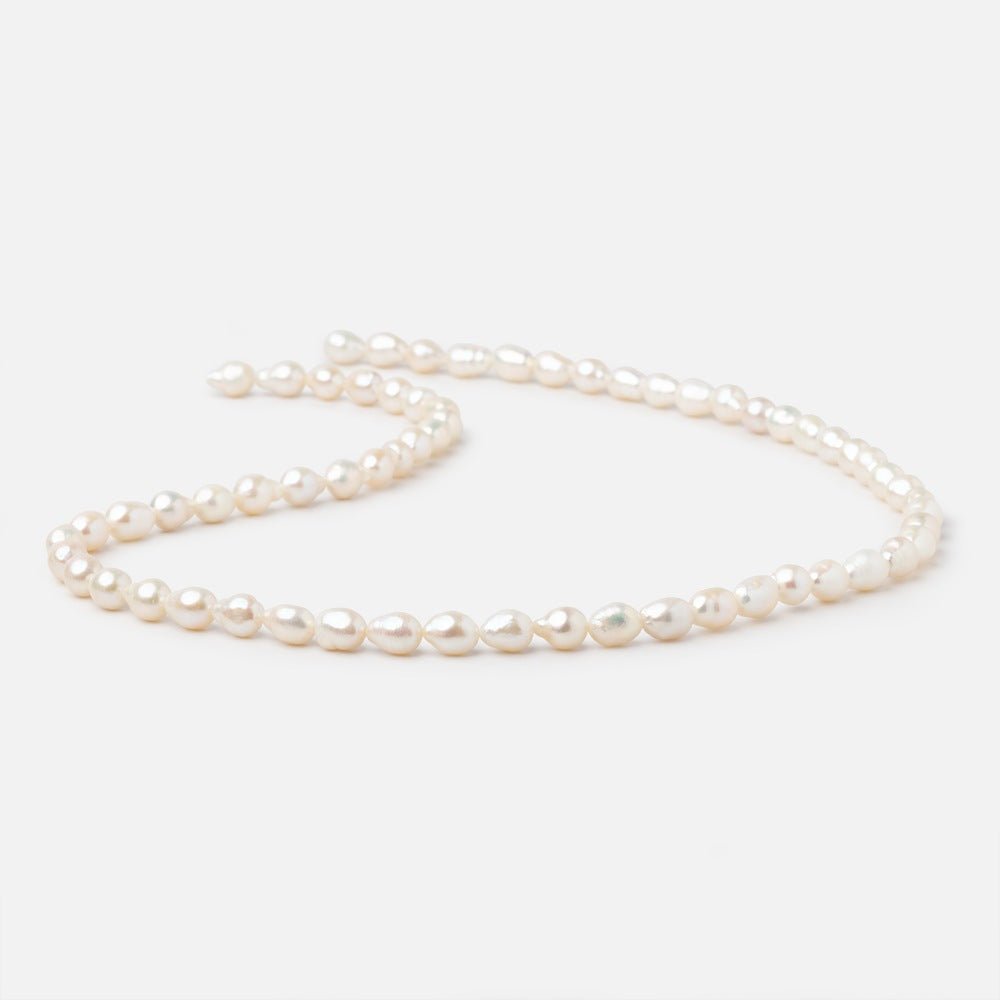 6-6.5mm Creamy Petite Ultra Baroque Freshwater Pearls 16 inch 66 Beads