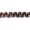 6-7.5mm Platinum & Plum Scapolite Faceted Candy Kiss Beads 9 inch 58 pieces