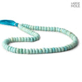 6.5mm Sleeping Beauty Turquoise large hole faceted rondelle beads 16 inch 95 beads