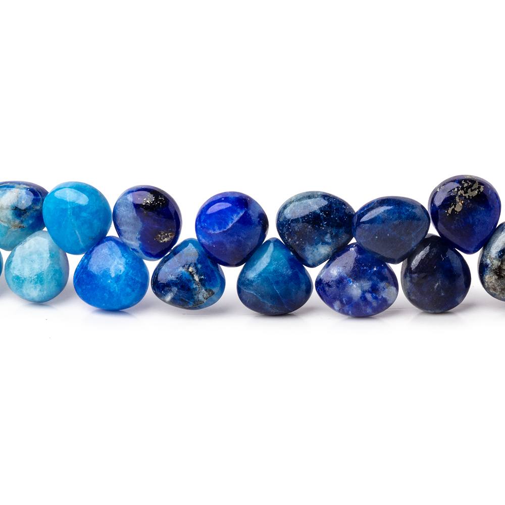 6-7mm Afghanite Plain Heart Beads 7.5 inch 52 pieces AAA