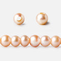 6-7mm Creamsicle Large Hole Off Round Freshwater Pearl 2.5mm drill hole, 15 inch, 75 pieces
