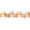 6-7mm Imperial Topaz Shoulder Drill Faceted Tear Drop 4 inch 17 Beads