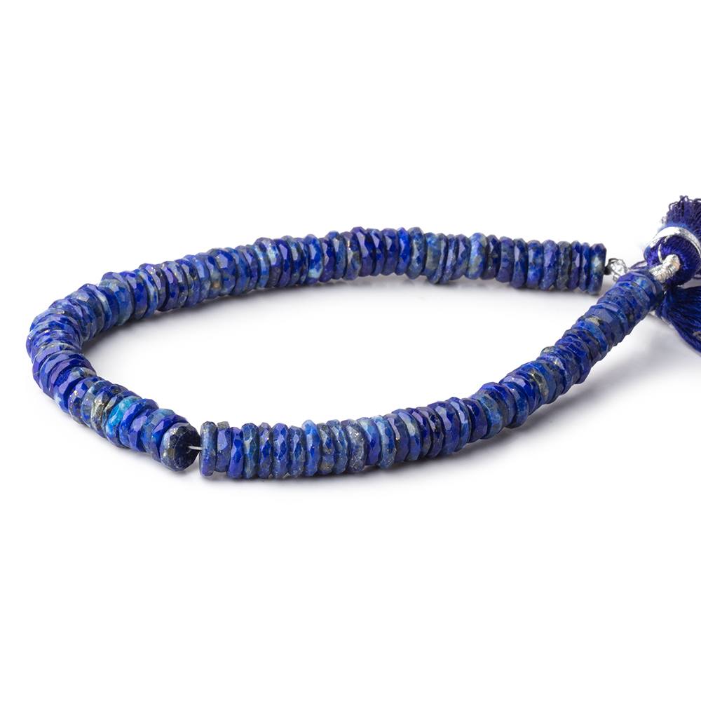 6-7mm Lapis Lazuli Faceted Heishi Beads 8 inch 98 pieces