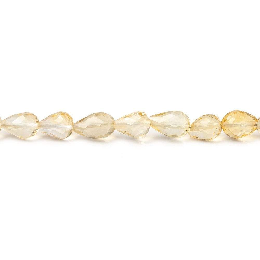 6-7mm Multi Gem Straight Drilled Faceted Tear Drop Beads 16 inch 59 pcs