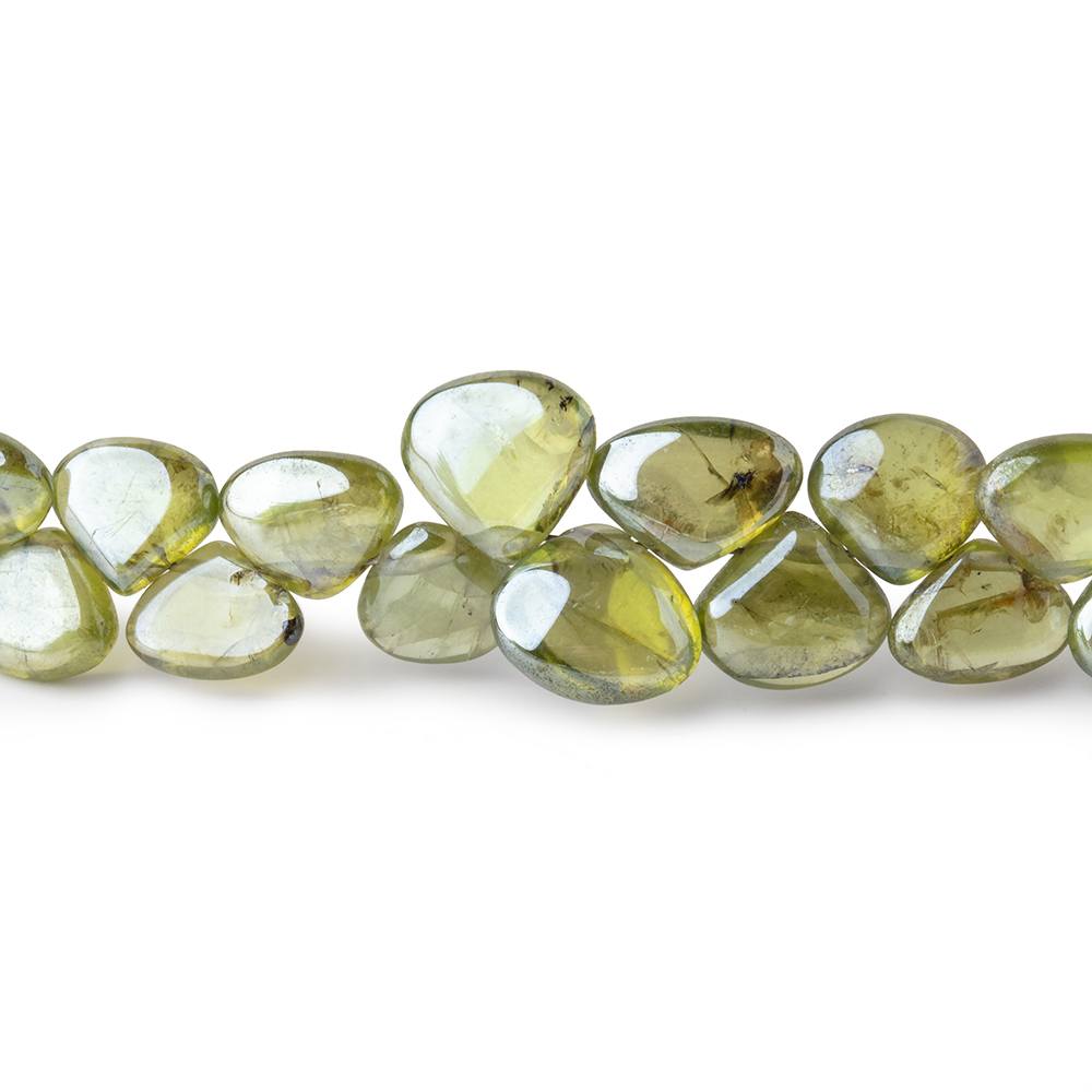 6-7mm Mystic Prehnite Plain Heart Beads 8 inch 58 pieces