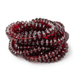 6-9mm Mozambique Garnet German Faceted Rondelles 16 inch 106 Beads