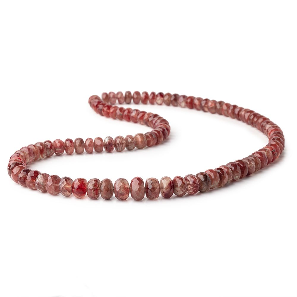 6.5-10mm Andesine Faceted Rondelle Beads 18 inch 97 pieces
