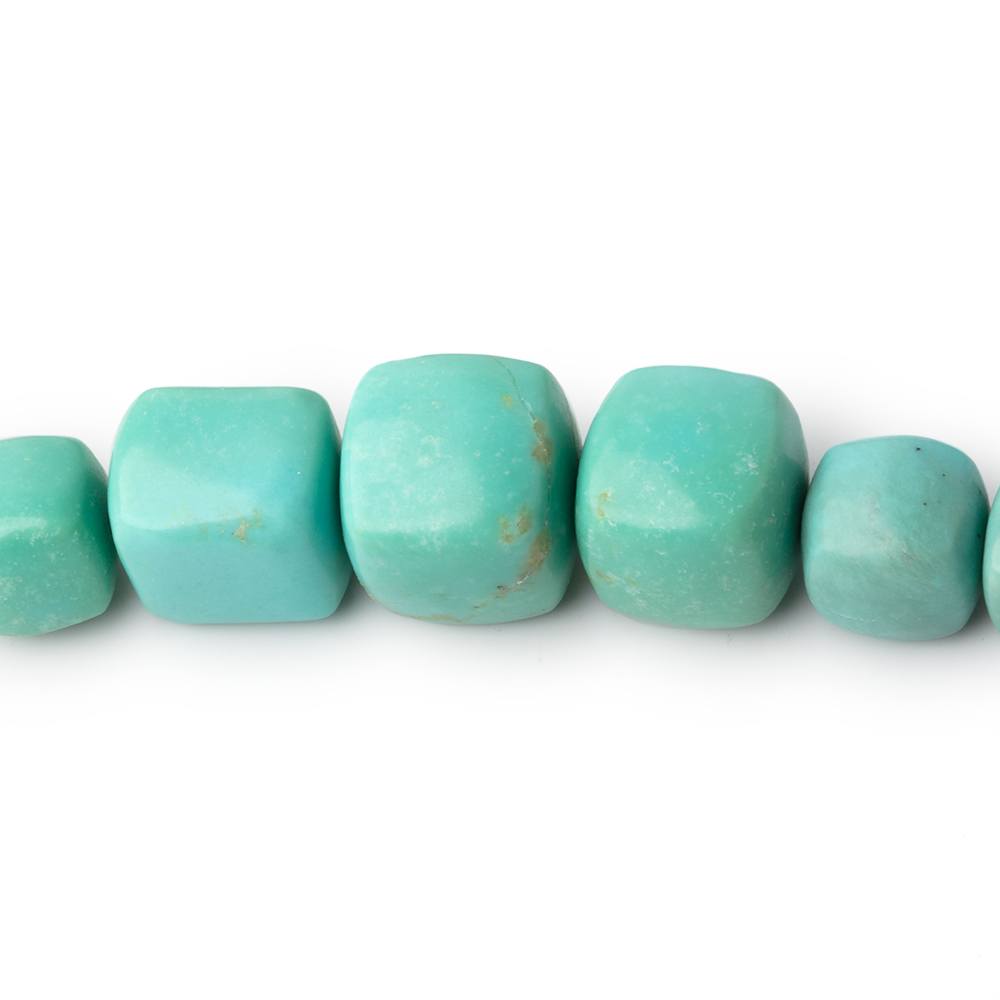 6.5-12.5mm Sleeping Beauty Turquoise Plain Cubes 16 inch 47 Beads AAA