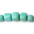 6.5-12.5mm Sleeping Beauty Turquoise Plain Cubes 16 inch 47 Beads AAA