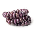 6.5-13.5mm Ruby Plain Rondelle Beads 16 inch 57 pieces