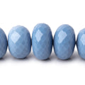6.5-16mm Owyhee Blue Opal Faceted Rondelle Beads 20 inch 65 pieces AA