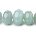 6.5-17.5mm Aquamarine Plain Rondelle Beads 15 inch 49 pieces