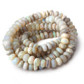 6.5-7.5mm Cream Australian Opal faceted rondelles 18 inch 105 pieces