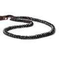 6-6.5mm Black Spinel Beads German Faceted Rondelle Beads 17 inch 130 pieces A Grade