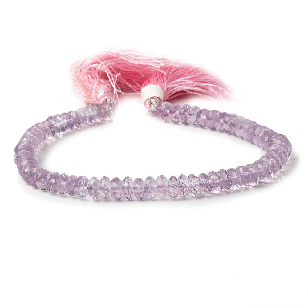 6.5-7mm Pink Amethyst Faceted Rondelles 9 inch 65 beads A