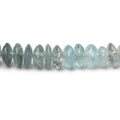 8.5-10mm Moss Aquamarine German Faceted Rondelle Beads 16 inch 111 pieces