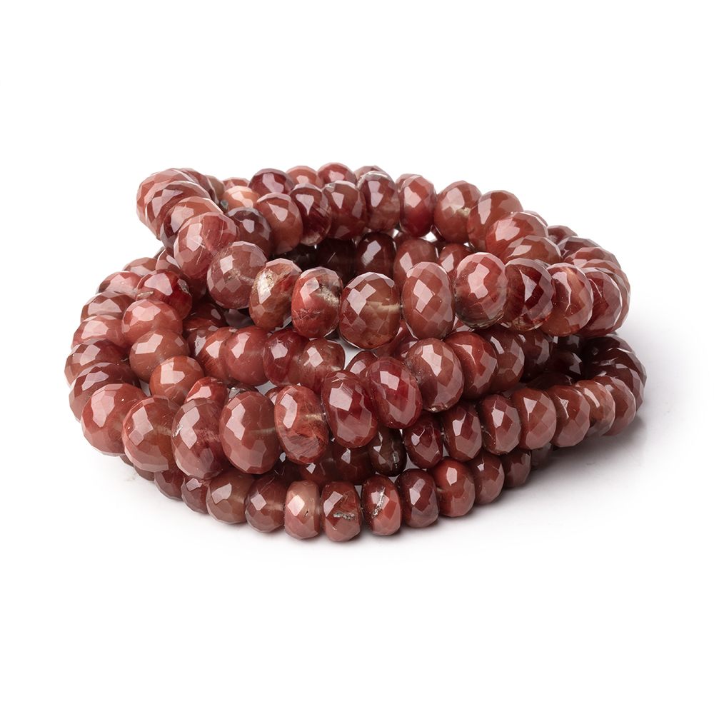 6.5-9mm Andesine Faceted Rondelle Beads 18 inch 96 pieces