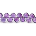 6.5mm African Amethyst Corner Drilled Pillow Beads 7.5 inch 45 pieces