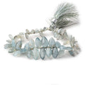 6.5x4-15x7mm Moss Aquamarine Top Drilled Marquise Beads 8 inch 66 pieces