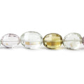 6.5x5-14x10mm Multi-Gemstone checkerboard faceted ovals 18 inch 50 pcs AA
