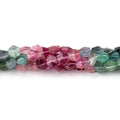 6.5x6mm Multi Color Tourmaline Faceted Hexagon Beads 15 inch 66 pieces AA
