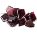 23x21-32x22mm Rhodolite Garnet bezel faceted free shape beads 3 inch 10 pieces