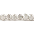 6mm Brushed Faceted Nugget Beads 8 inch 34 pieces