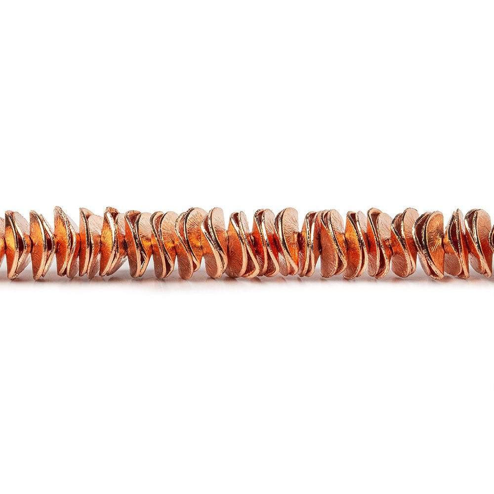 6mm Brushed Wavy Disc Spacers 8 inch 190 Beads