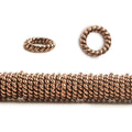 6mm Antiqued Copper Twisted Jump Ring 8 inch 187 pieces