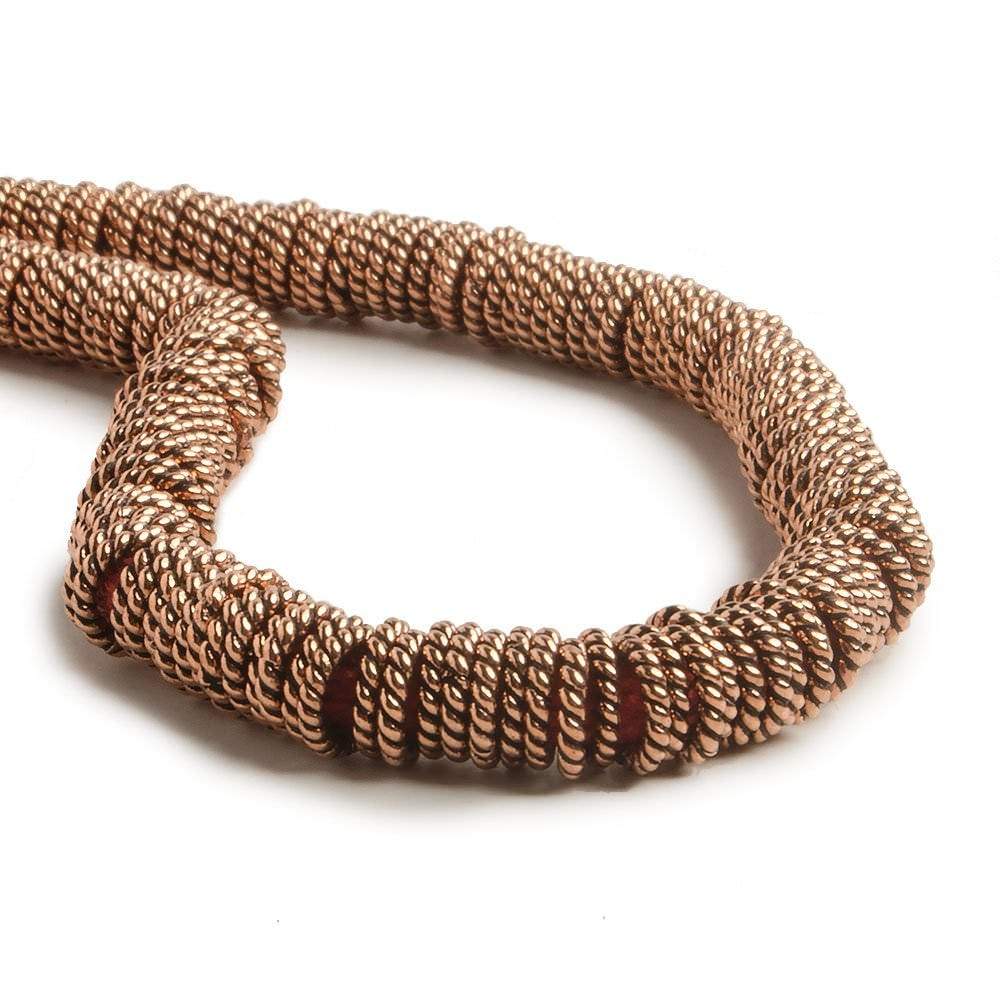 6mm Antiqued Copper Twisted Jump Ring 8 inch 187 pieces