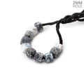 6mm Dendritic Opal 2mm Large Hole Faceted Cube Beads Set of 10
