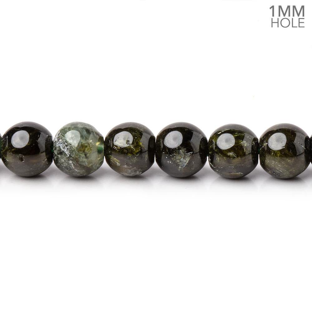 6mm Dendritic Prehnite Plain Round Beads 16 inch 72 pieces 1mm Hole