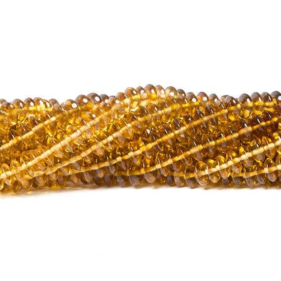6mm Golden Shaded Tourmaline Plain Rondelle