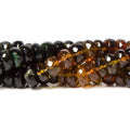 6mm Multi Color Tourmaline Beads Faceted Rondelle 109 pcs
