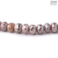 6mm Mystic Dark Peach Moonstone 2mm Large Hole Faceted Rondelles 8 inch 42 Beads