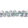 6mm Mystic White Topaz Faceted Heart Beads 8 inch 56 pieces