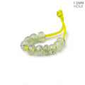 6mm Prehnite 1.5mm Large Hole Plain Rondelle Set of 10