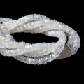 6mm Rainbow Moonstone faceted heshi beads 8 inch 105 pieces