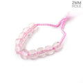 6mm Rose Quartz 2mm Large Hole Faceted Cube Beads Set of 10