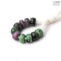 6mm Ruby in Zoisite 1.5mm Large Hole Plain Rondelle Set of 10