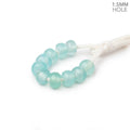 6mm Seafoam Blue Chalcedony 1.5mm Large Hole Plain Rondelle Set of 10