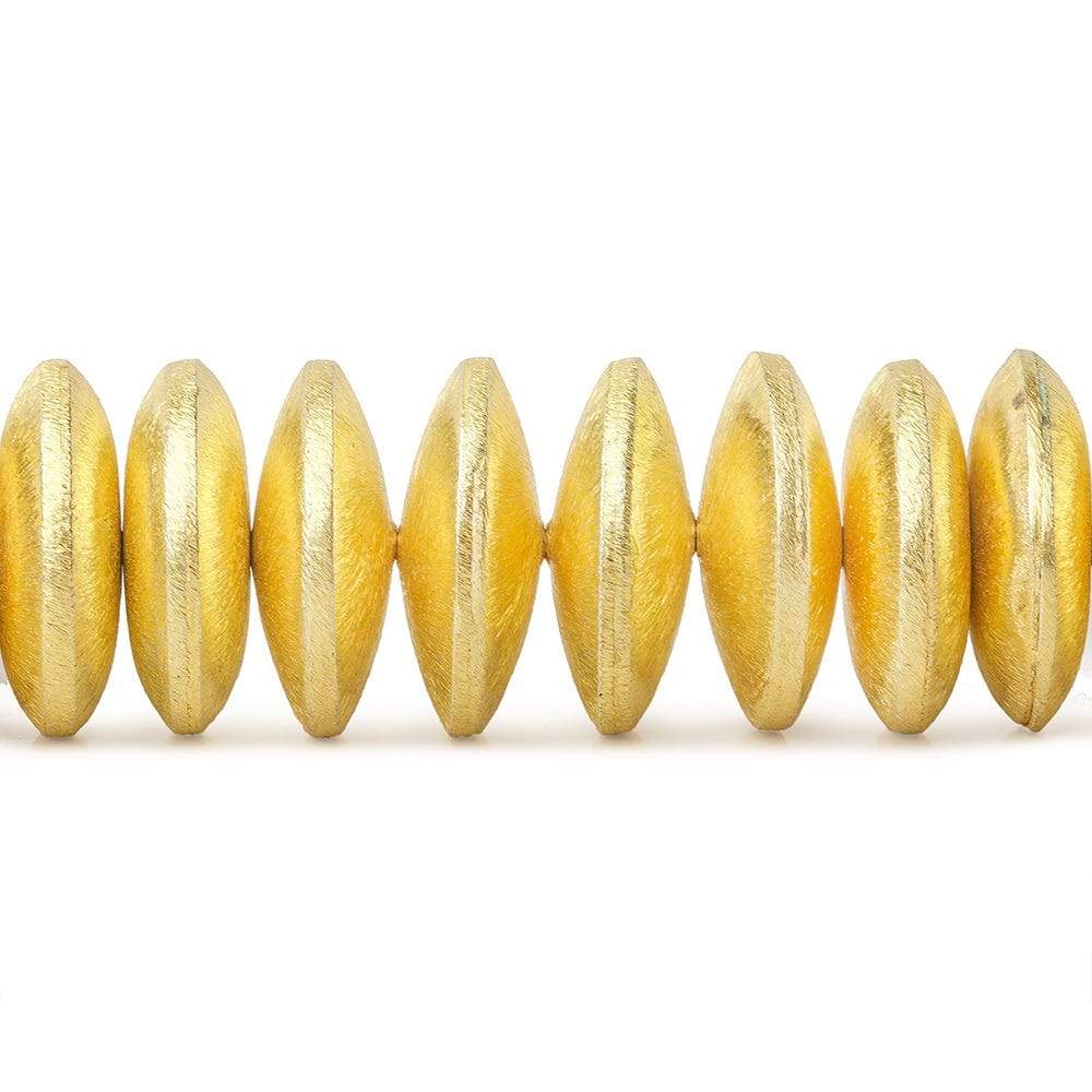 6x20mm 22kt Gold Plated Copper Brushed Disc 8 inch 27 pieces