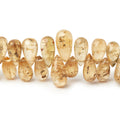 6x4-10x6mm Imperial Topaz Plain Tear Drop Beads 7 inch 70 pieces