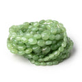 Natural Green Burma Jade Plain Oval Beads 18 inch 56 pieces AA