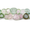 6x4.5-10x10mm MultiColor & Watermelon Afghani Tourmaline Freeforms 19 inch 147 beads AAA